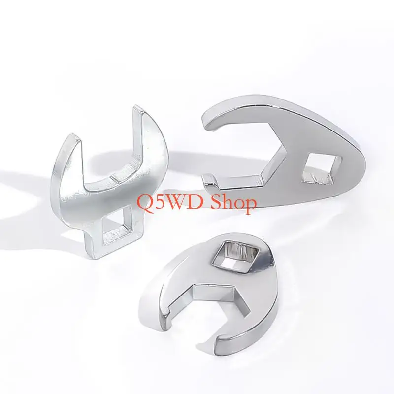 Q5WD 3/8inch Drive Crowfoot Wrench Set Crowfoot Wrench with Clip-on Organizers 3/8” for Automotive Repair Hard To Reach Area