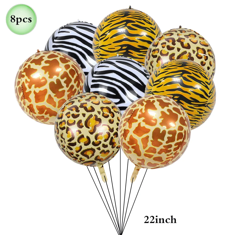 1 Satz Wald Tier Leopard Tiger Druck Platte Tischdecke Servietten Wald Banner Dschungel Safari wild eine Geburtstags feier Dekoration – Detail 29