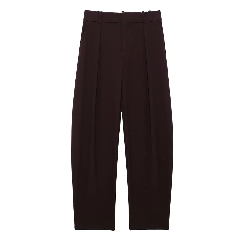 BM&MD&ZA ربيع 2025 طقم نسائي مكون من قطعتين للتخسيس وسترة بدلة متعددة الاستخدامات وسراويل تقليدية