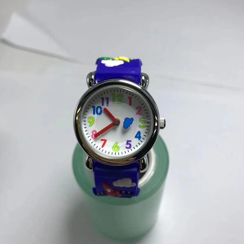 

Blue 3D Kids Fighter Watch Creative 3D Cartoon Design Waterproof Children Wristwatch Durable Comfortable Strap