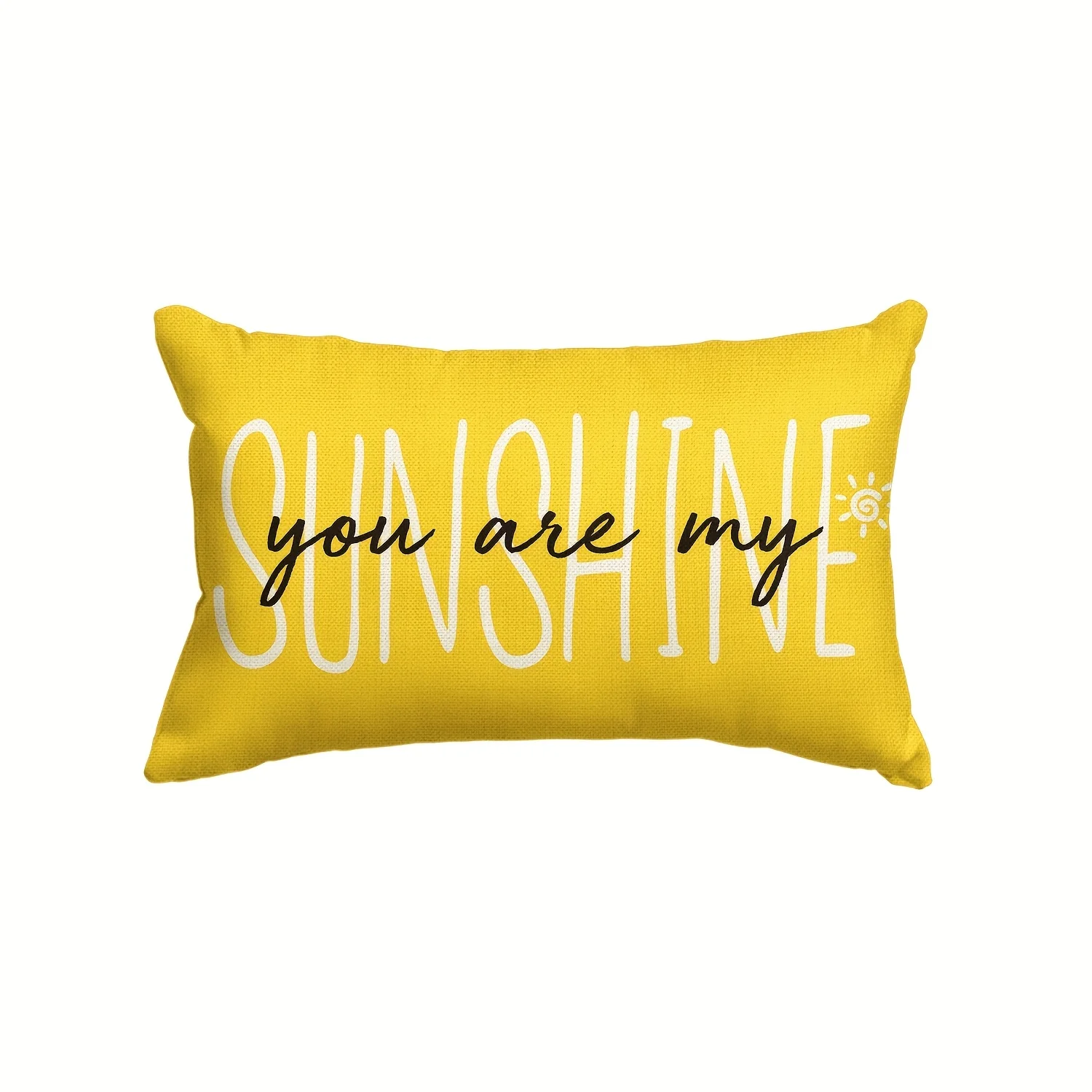 1pc You Are My Sunshine Sunshine Lumbar Pillow Cover, Suitable for Sofa, Bedroom, Living Room, Balcony, Sweet Gift for Lovers.