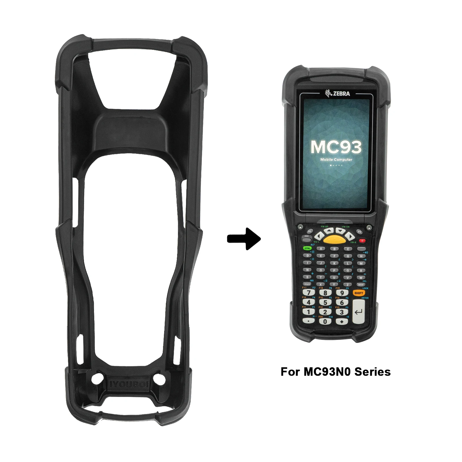Genuine Zebra Rubber Protective Cover for Zebra MC930B  MC930P（SG-MC93-RBTG-01）
