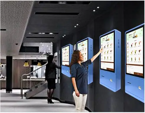 h LCD Voedsel Bestelmachine Zelfbediening Touchscreen Betalingskiosk met POS en Printer Restaurant WIFI Netwerk 24 "inch