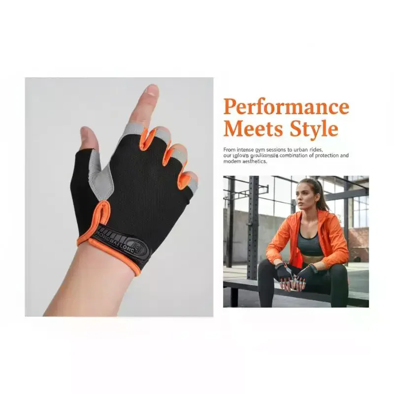 Half Finger Bike Gloves Comfortable Shock Absorbing Non Slip for Mountain Road Biking Sports