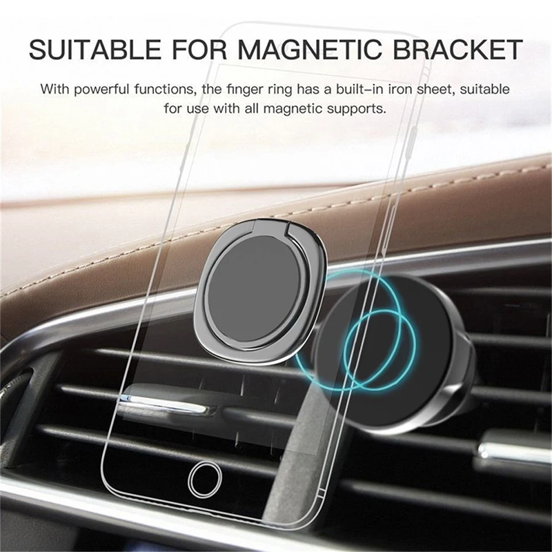 1PC Finger Ring Holder Magnetic Phone Holder For pocophone F1 Luxury Rotatable Finger Ring Mobile Phone Holder Stand Grip