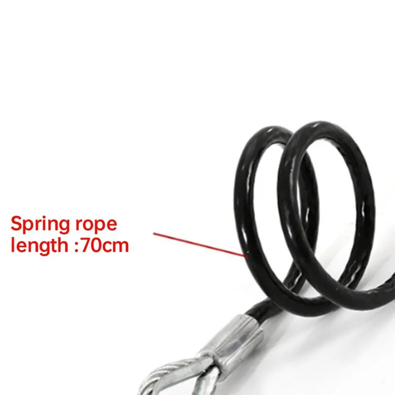 WF-Trailer Safety Towing Cable Without Hook 3500Lbs Load Bearing 70CM Maximum Extension Length Spring Towing Rope For RV