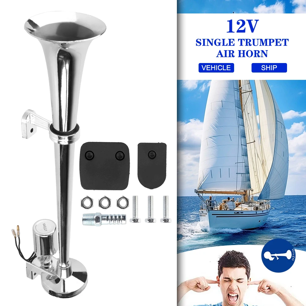 

For Boat Truck SUV With Wires and Relay Car Air Horn Set Auto Trumpets 12V24V Auto Parts Ship Car Air Horn Super Loud Waterproof