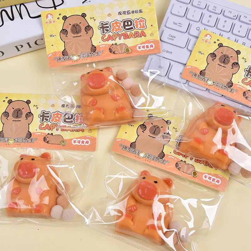 لعبة كابيبارا ذات الارتفاع البطيء لتخفيف التوتر تململ الحسي للبالغين والأطفال هدية إبداعية لتخفيف القلق السائل ديكور مكتب ممتع