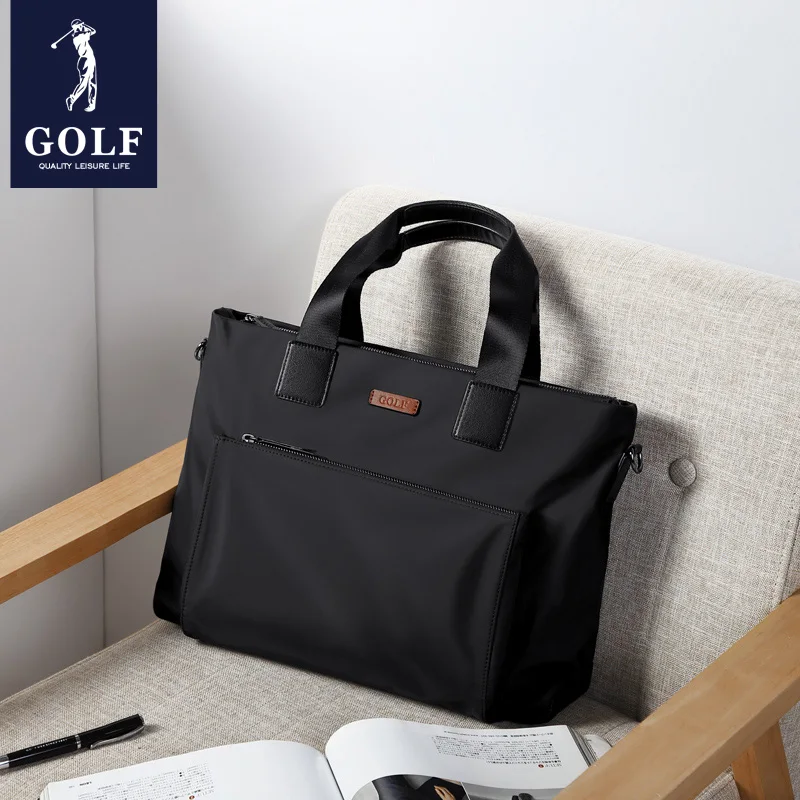 

GOLF Briefcase Men's Business Canvas Handbag Large Capacity Computer Bag Business Travel Official Bag Leisure Commuter Bag