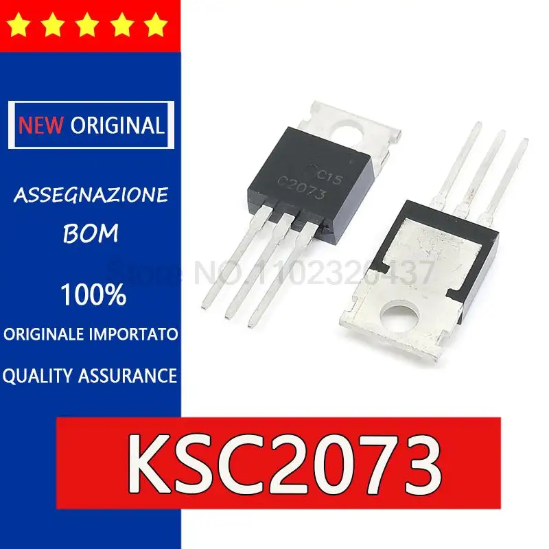 5PCS original KSC2073 2SC2073 C2073 NPN TO-220 Power triode, audio on tube, transistor