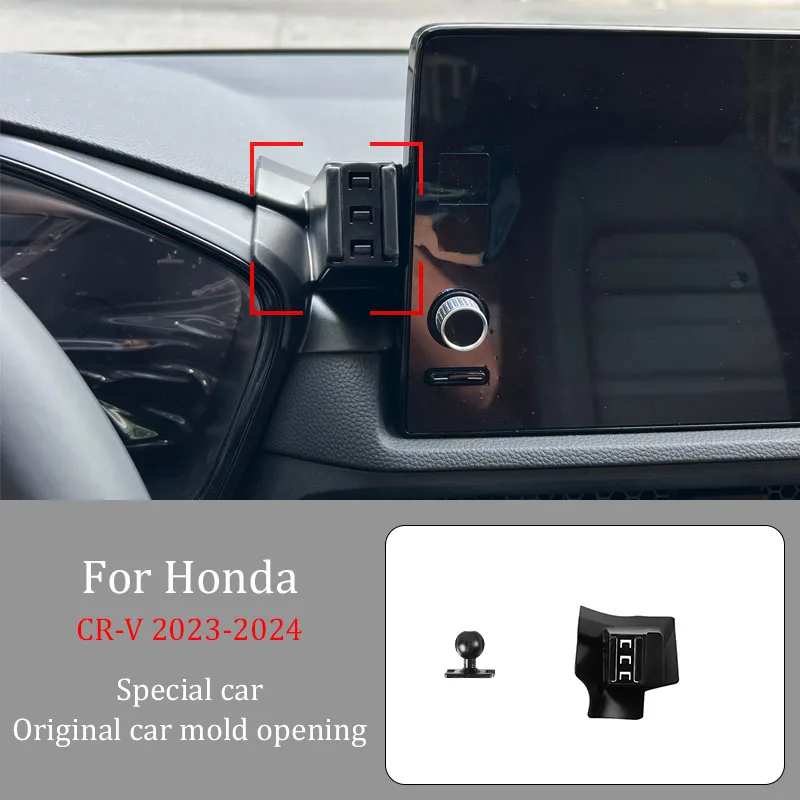 For Honda CR-V 2023-2024  Car Infrared Induction Mobile Phone Wireless Charging Bracket DIY Custom Pattern Navigation Bracket