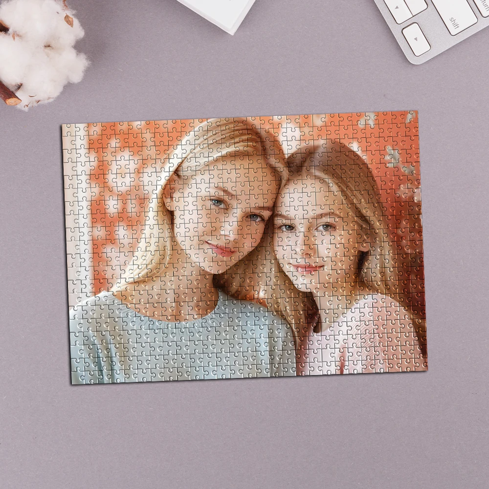 35/150/300pcs  Creative SISTER Custom Picture Puzzle Personalized Poster For Baby Toy Birthday Gift view 6