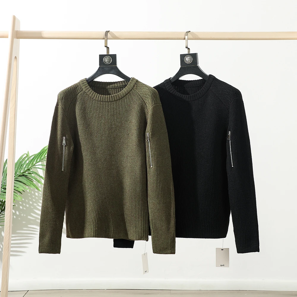 

Silk Fabric Knit Sweater round Ne Base Layer Winter Men's Faionable Color Commute Friendly Comfortable Long Sve