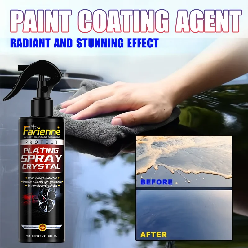 Farienne 200ML Car Ceramic Coating Spray - Nano Hydrophobic, Glossy Paint Protection, Universal Polish for All Vehicles
