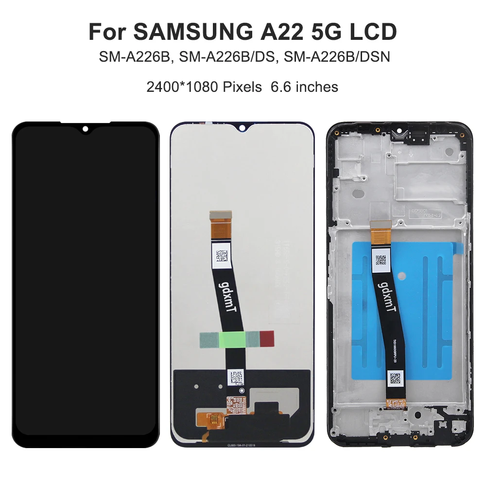 A22 5G For Samsung 6.6\'\'A226B A226B/DS A226BR A226BR/N A226L SC-56B LCD Display Touch Screen Digitizer Assembly Replacement