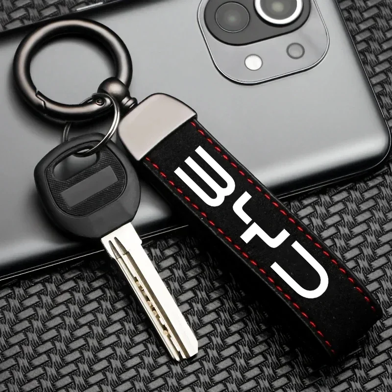 Car Keyring Suede Leather Key Chain Pendant Holder Accessories for BYD Atto 3 Seal Dolphin Tang Song Qin Seagull Sealion 7