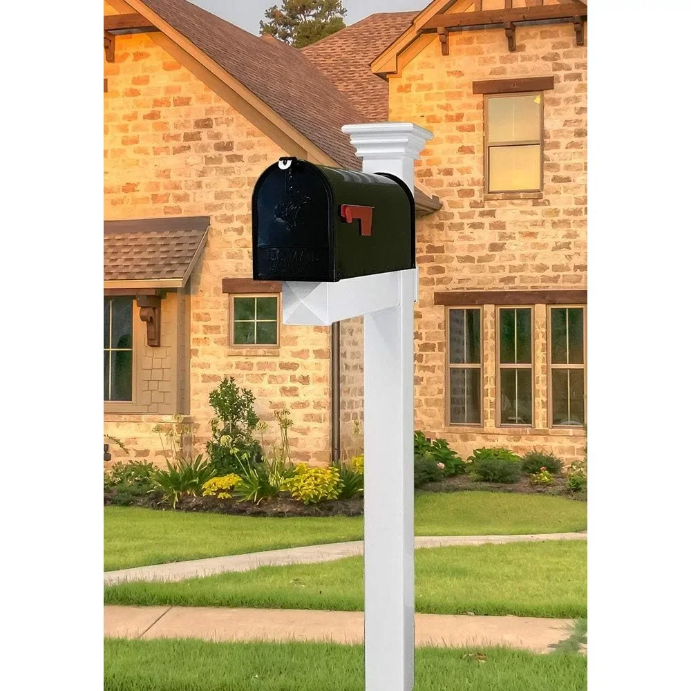 The Buchanan Mailbox Post - نظام صندوق بريد كربسايد مزخرف بالكامل بنمط تقليدي كلاسيكي