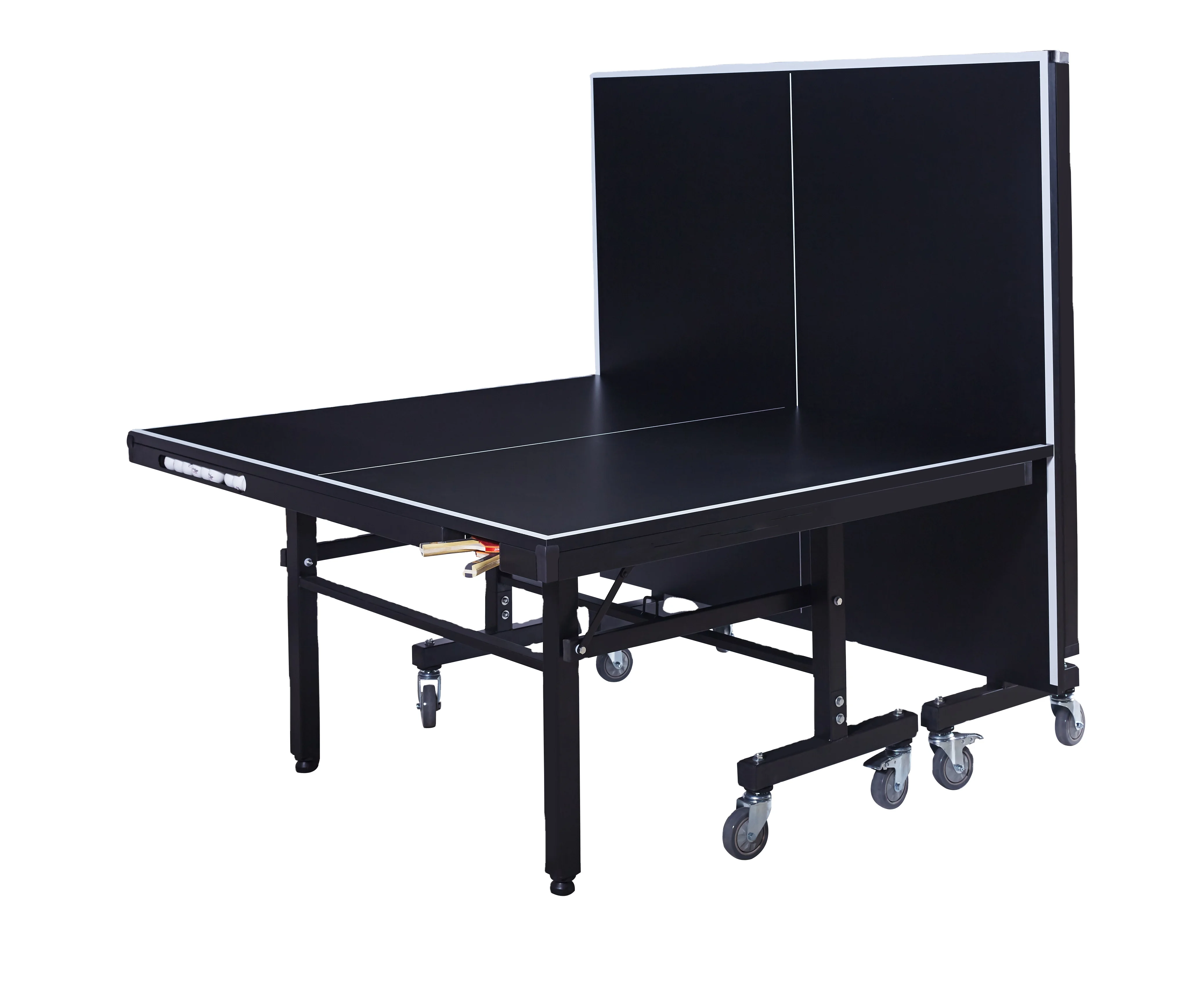 Picture 6: Professional Customized Folding Table Tennis Table with Wheels Pingpong Table with Net and Balls