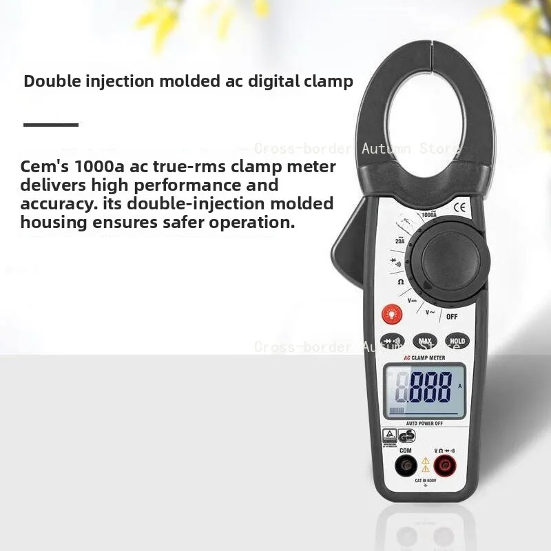 Industrial digital clamp meter, professional handheld high-precision backlit digital display anti-burn multimeter DT-3340