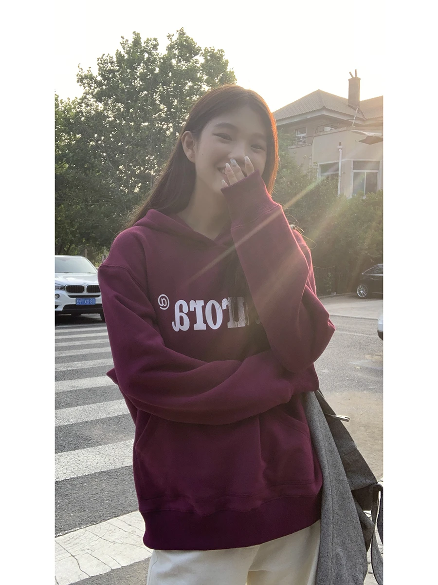 هودي نسائي أنيق بأسلوب صيني من متحف المشاهير، قميص قطني طويل الأكمام بطول متوسط للخريف والشتاء #1