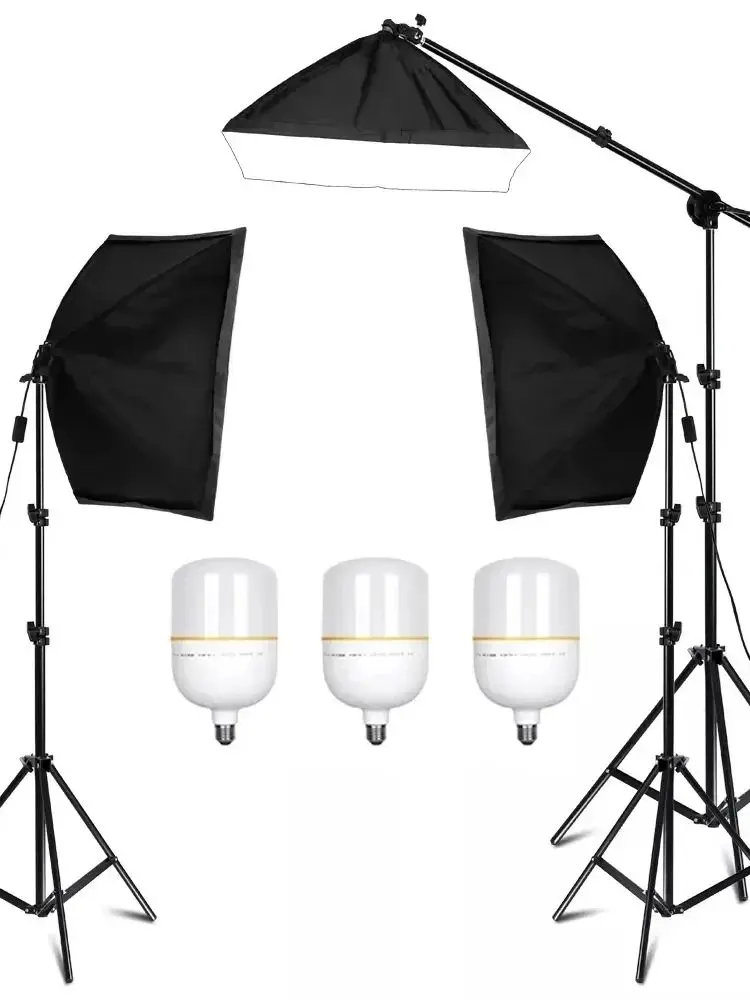 1-3 stuks professionele 50x70cm softbox verlichtingsset – enkele kop met LED-lamp voor portret-, mode- en productfotografie - afbeelding 2