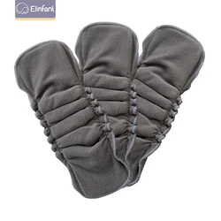 Elinfant 4/8/10PCS Elastic 2 Layers Bamboo Charcoal With 3 Layers Microfiber Absorbent For OS Cloth Diaper Insert