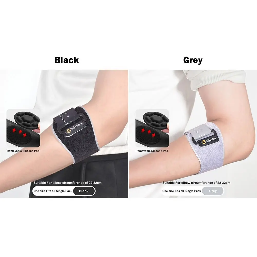 Nylon Spandex Tennis Elbow Braces Adjustable Black Grey Elbow Support Band Tendonitis Relief Brace Straps Forearm Brace Straps view 5