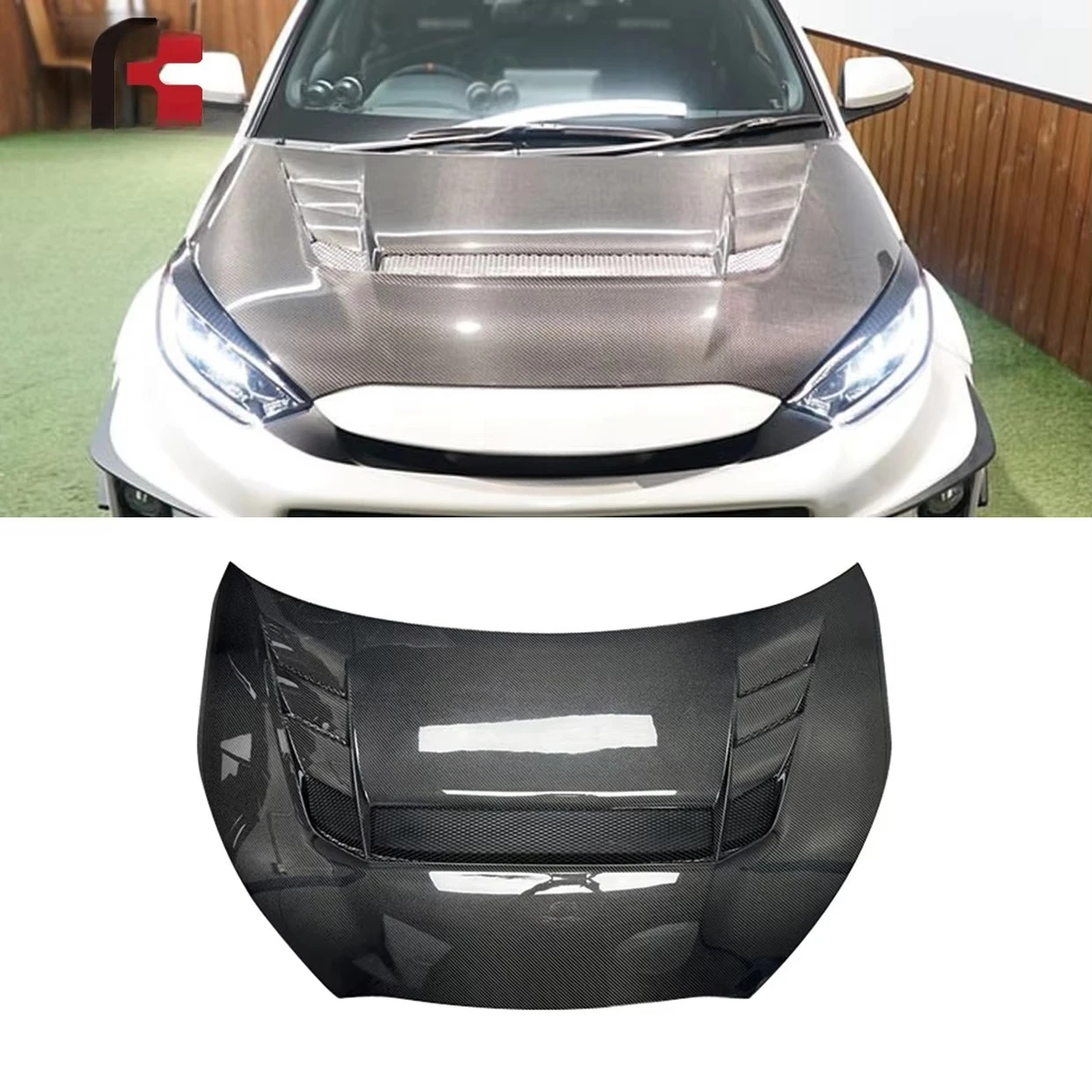 

Для GR Yaris GXPA16 2020-2023: Капот из углеродного волокна, крышка двигателя, обвес, автозапчасти