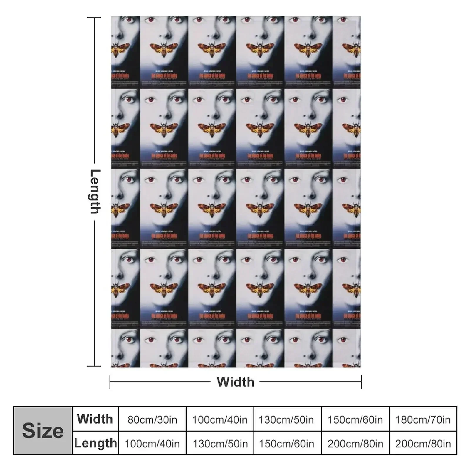 New The Silence of the lambs movie poster Throw Blanket couch cozy soft plush fuzzy picnic outdoor blanket