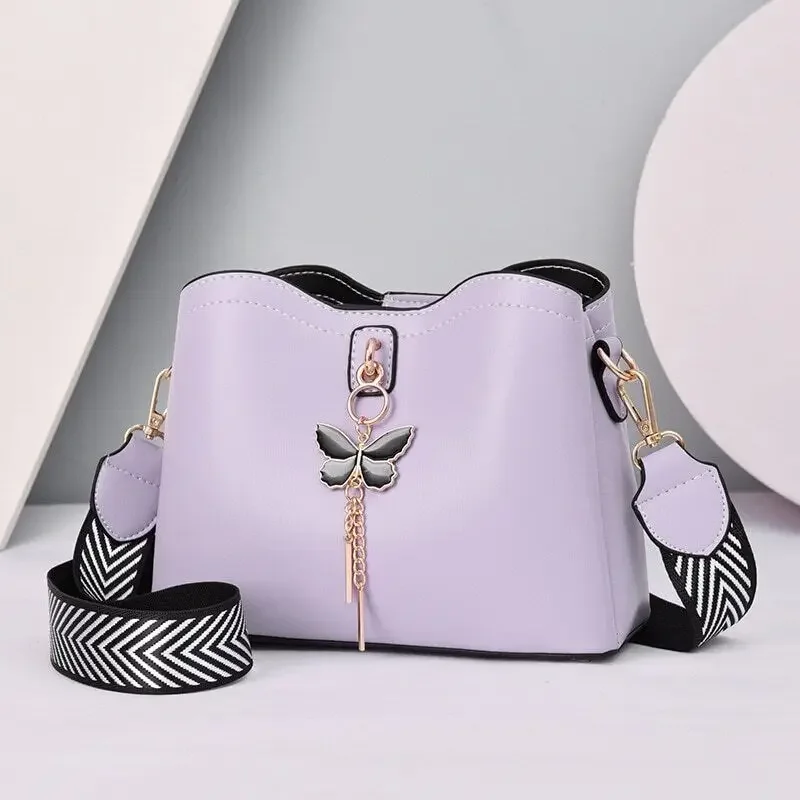 Butterfly Tassel PU Leather Crossbody Bag Women's Handbag Crossbody Bag