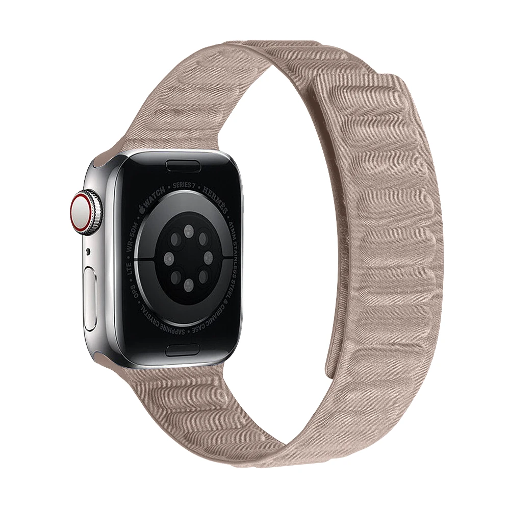 Fein gewebtes magnetisches Apple Watch Band 44 mm 41 mm 45 mm 49 mm 40 42 46 mm Schlaufenarmband iWatch Serie 10 9 8 7 6 SE Ultra 2 Armband – Detail 9