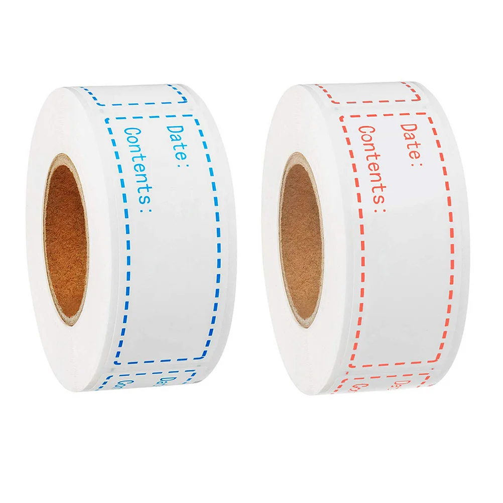 

2 Rolls Food Date Labels Stickers The Circle Kitchen Container Removable Copper Plate Pantry
