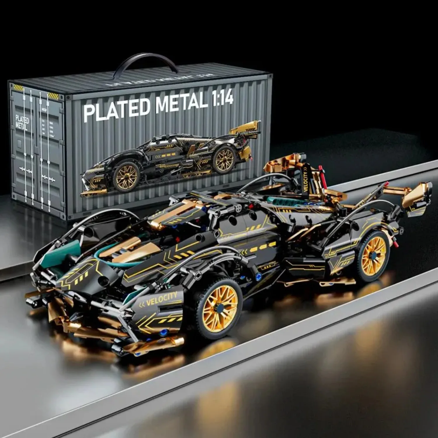 Supercar-Modellbausatz im Maßstab 1:14, 1300+ Teile, detaillierter Rennwagen-Modellbausatz für Erwachsene, ein wunderschönes und sorgfältiges Geschenk.