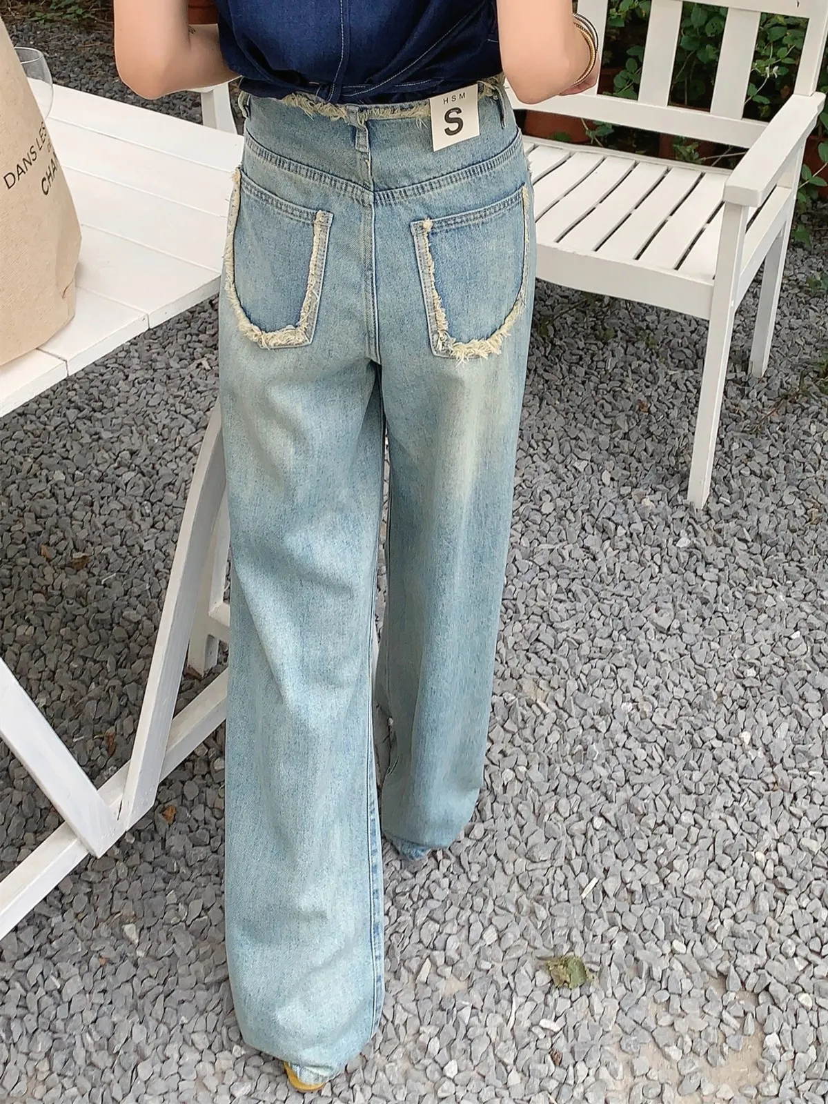 ZHISILAO Classic Blue Wide Leg Jeans for Women Vintage Y2K Casual Cotton Full Length Denim Pants Streetwear 2023