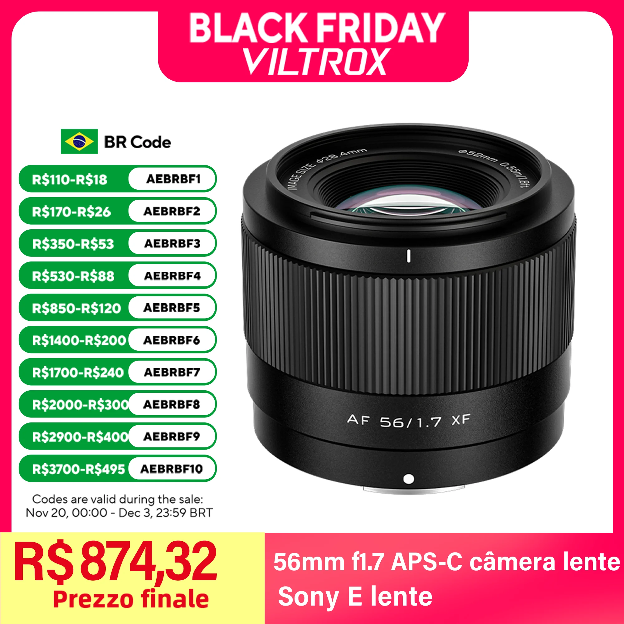 VILTROX 56 мм F1.7 для Fuji X Nikon Z Sony E Mount Camera Lens Auto Focus Portrait APS-C для Fujifilm X-S20 X-T30ii Z30 ZV-E10