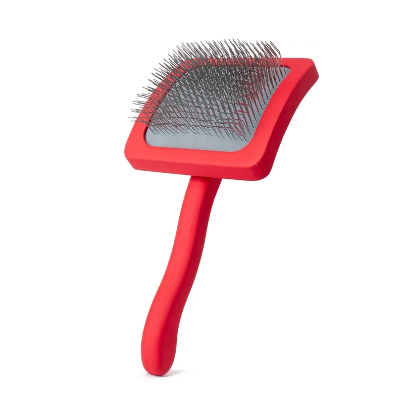 

Профессиональная щетка-пуходерка для собак и кошек с нержавеющими стальными зубцами для груминга, удаления колтунов, вычесывания шерсти, массажа и ухода за подшерстком