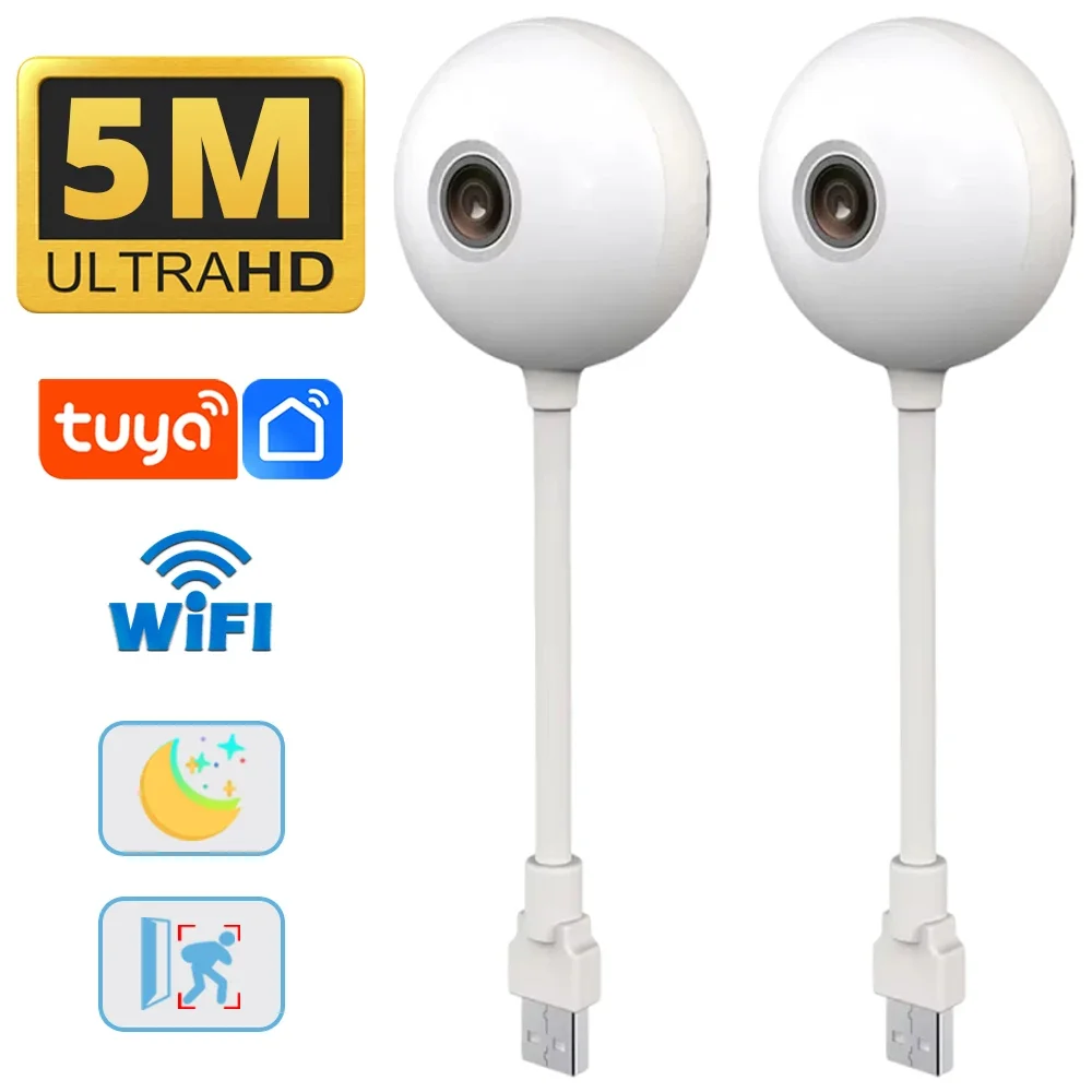 

Tuya 5MP USB Smart Wifi Security Camera 360 Wireless HD Video Surveillance Cameras Smart Home Baby Monitor Color Night Vision