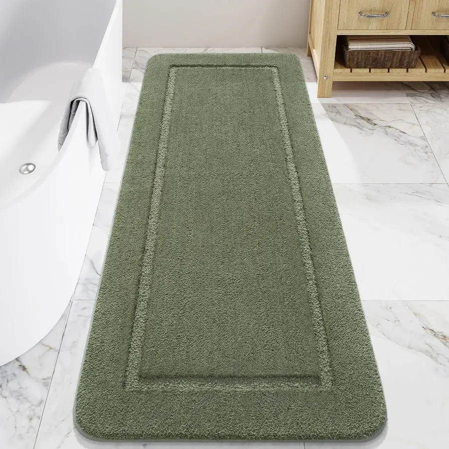 

Bathroom Runner Rug, 24 x 60 Long Bath Rug, Non Slip Washable Large Bathroom Rugs Soft Thick Absorbent Bath Mat for Shower, Shag