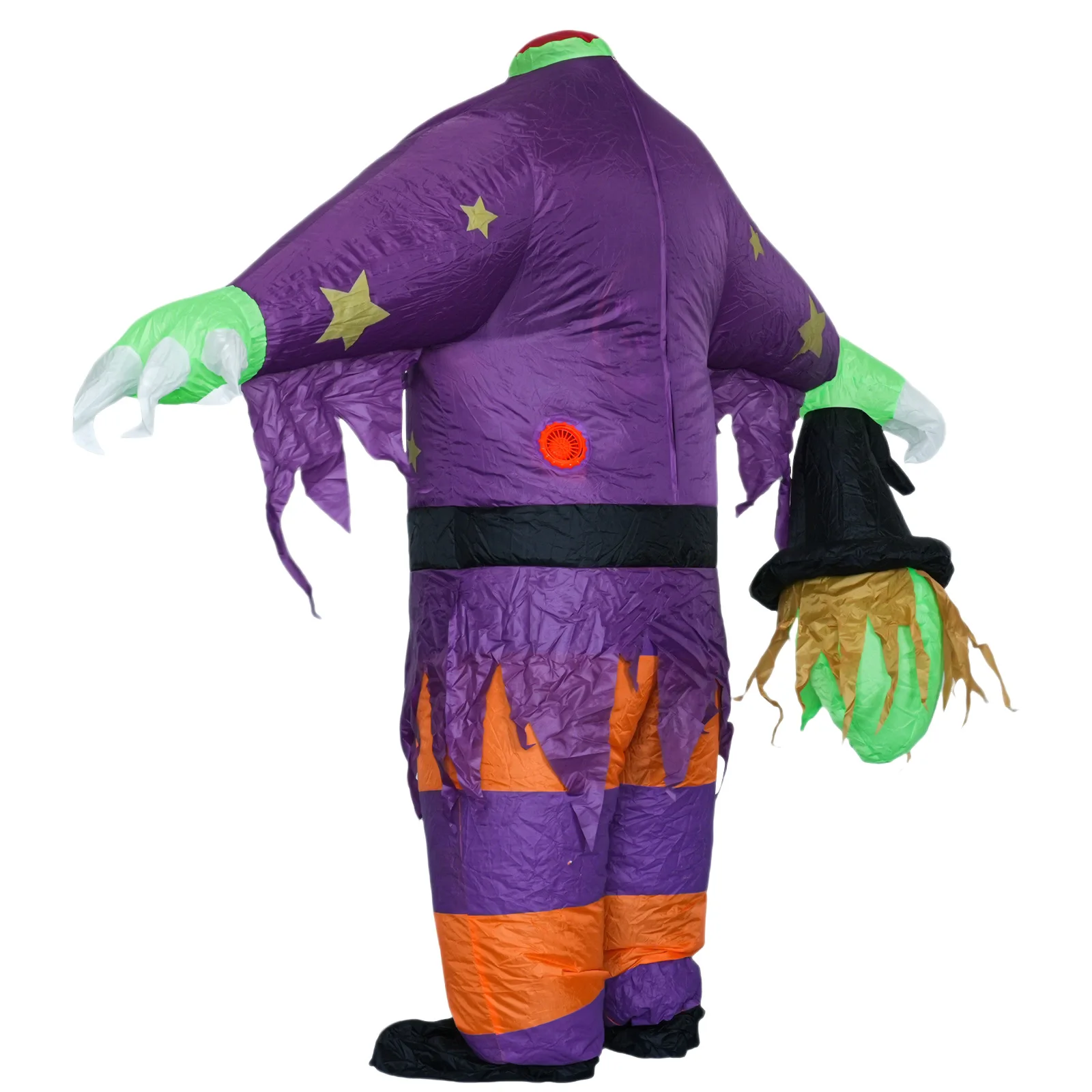 1Pc Spooky Headless Witch Inflatable Suit, Unisex Adult Fancy Outfit, Great for Horror Party, Carnival Parade & Cosplay Events view 3