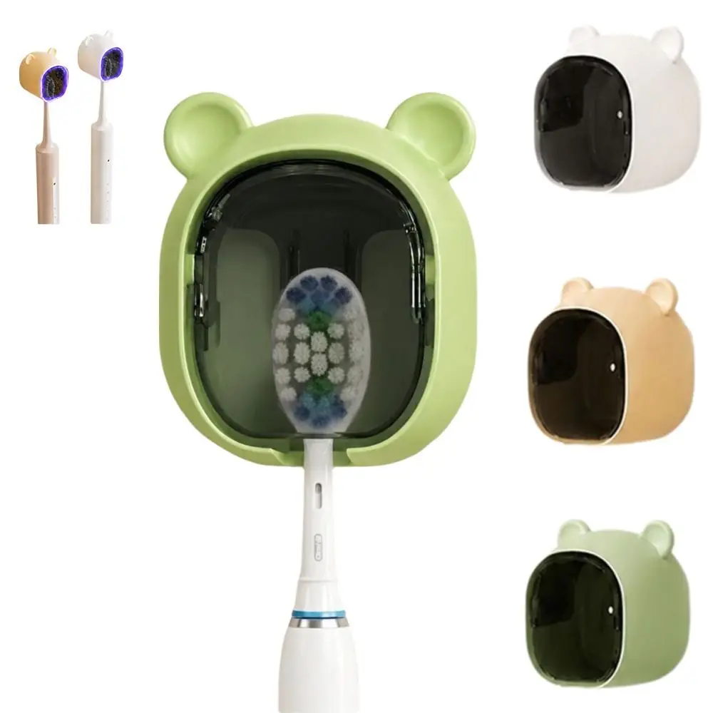 New Dustproof Toothbrush Holder Flip-top Wall Mounted Electric Toothbrush Storage Rack Toothbrush Storage Box