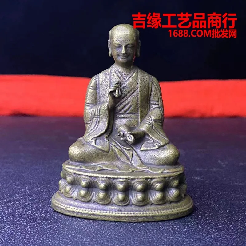 Antique Brazen Buddha Brass Tibetan Buddhism Sakya Sanzu Zaba Jianzan Buddha Ornament Antique Home Decoration Small Buddha Statu