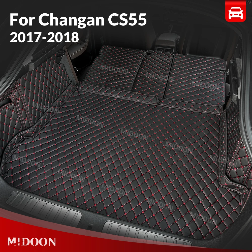 

Для Changan CS55 2017-2018 автомобильный коврик для багажника с полным покрытием, автомобильный антигрязный коврик, защитный коврик, грузовой вкладыш, аксессуары для интерьера