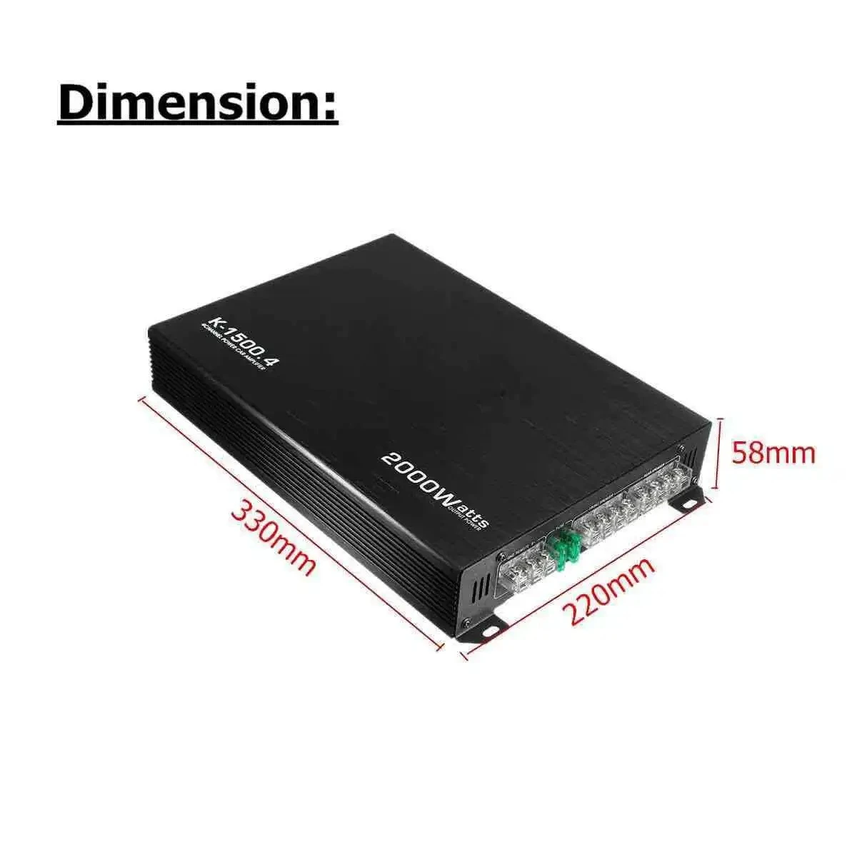 Car amplifier 12v car 4-channel 2000W K-1500.4 four-way amplifier