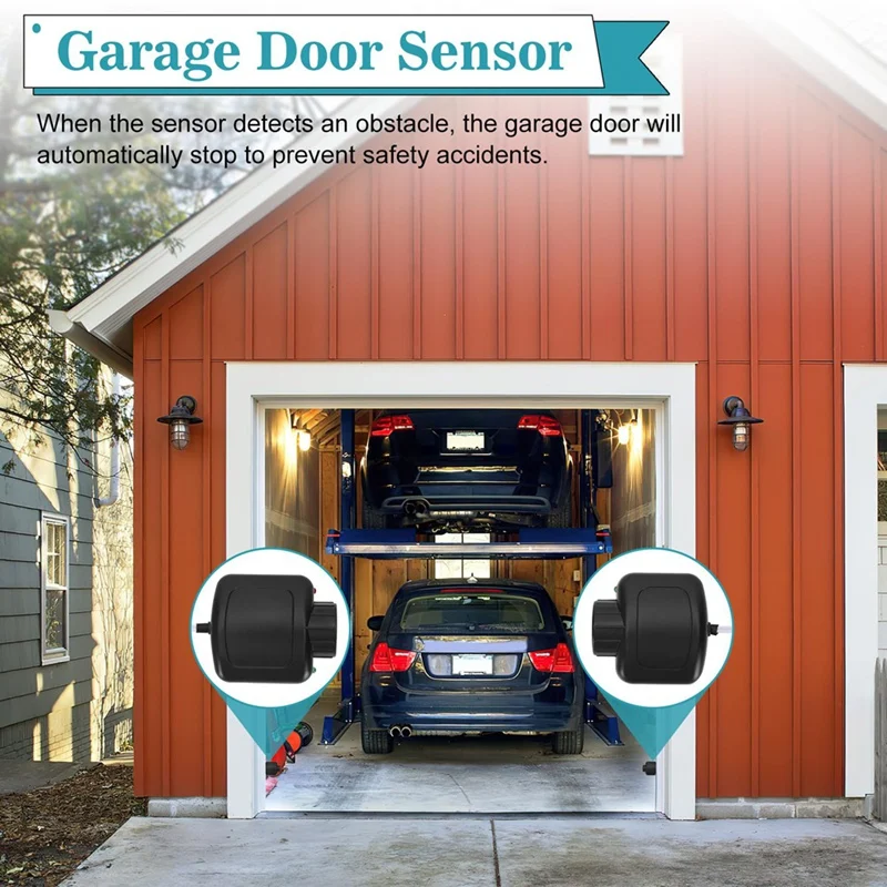 FULL-2Set For Linear Garage Door Opener Sensors Beam Eyes Kit,For Linear Garage Door Opener HAE00002 LSO50 LDO33 LDO50