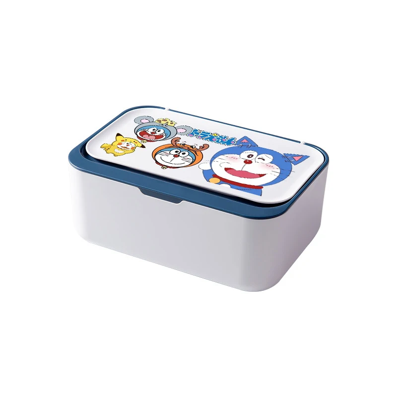 Doraemon Scatola portasciugamani per uso domestico Sigillata a prova di polvere Maschera Contenitore di stoccaggio Cartone animato Soggiorno Desktop Creativo Interessante scatola di carta
