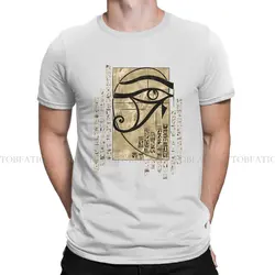 Egyptian Original TShirts Egyptian Eye of Horus Sacred Geometry Ornament Print Men's T Shirt Hipster Tops 6XL