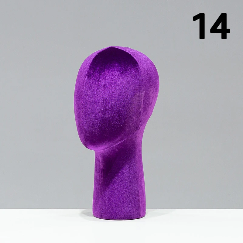 33 cm fluwelen mannequins hoofdprops voor sieradendisplay en reclamefotografie decor winkelcentrum raam hoed brilhouder