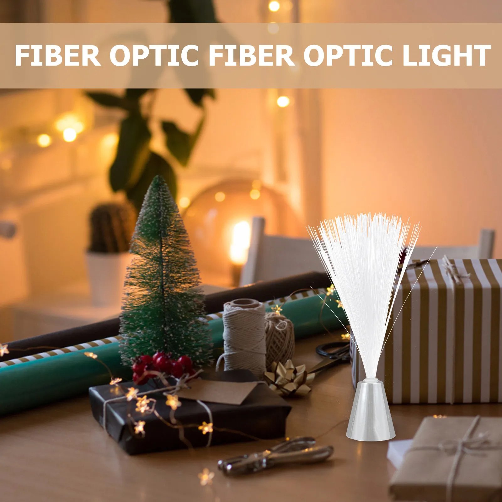 

Operated Colorful LED Fiber Optic Light 3 Color Changing Romantic Decorative Lamp for Christmas Wedding Dinner Holiday