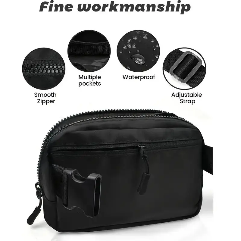 Men's chest bag, mobile phone bag, small shoulder bag, suitable for outdoor exercise, running