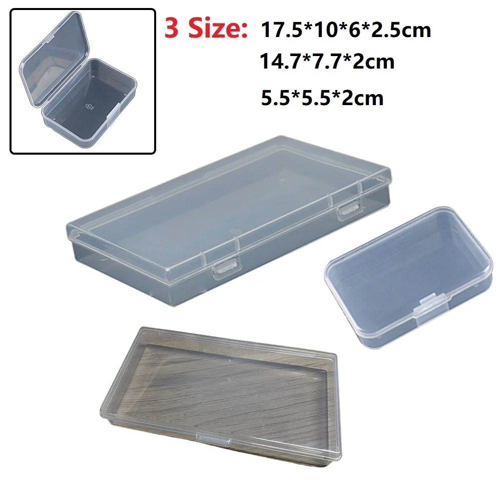 Plastic Tools Storage Box Rectangular Box Translucent Box Packing Box Storage Box Dustproof Jewelry Storage Case Container